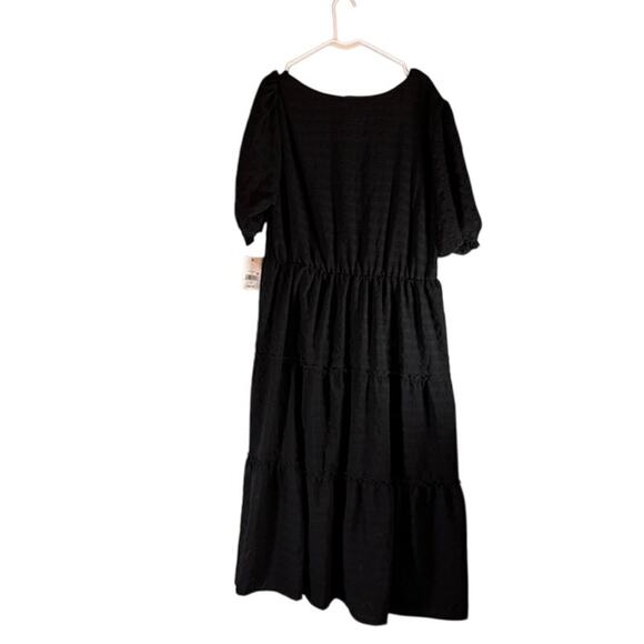 Ophelia Roe Womens 2X Black Sleeve Boho Goth Tiered Maxi NWT - Picture 3 of 13